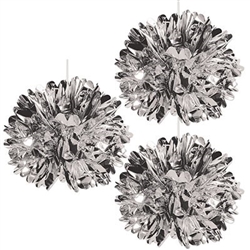 Metallic Fluff Balls add shine and spaarkle to any party decor.